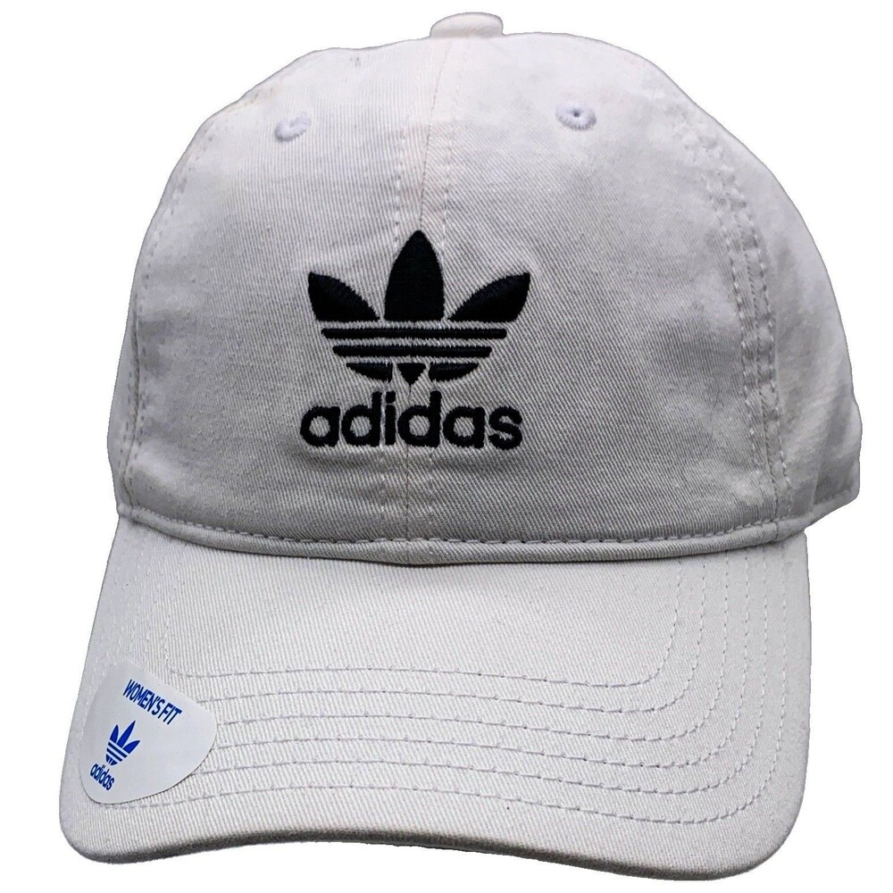 adidas Originals Women's Relaxed Strapback Baseball Cap White BH7142